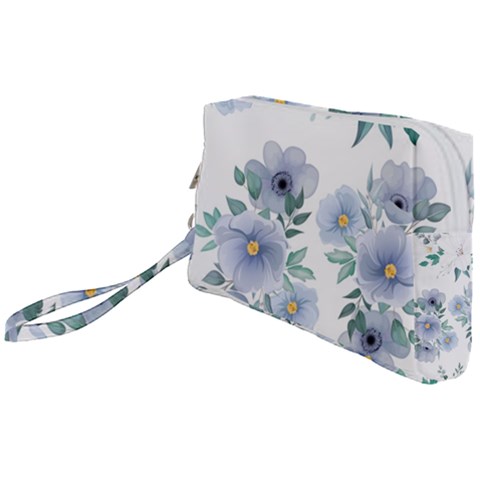 Floral pattern Wristlet Pouch Bag (Small) from ZippyPress
