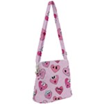 Emoji Heart Zipper Messenger Bag