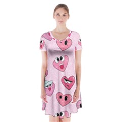 Emoji Heart Short Sleeve V