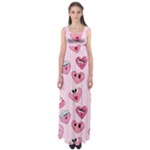 Emoji Heart Empire Waist Maxi Dress