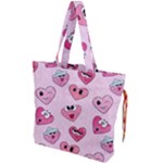 Emoji Heart Drawstring Tote Bag