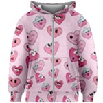 Emoji Heart Kids  Zipper Hoodie Without Drawstring