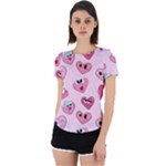 Emoji Heart Back Cut Out Sport Tee