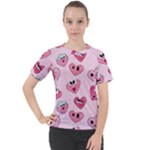 Emoji Heart Women s Sport Raglan Tee