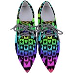 Rainbow Hearts and Stars Pointed Oxford Shoes