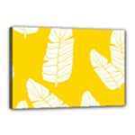 Yellow Banana Leaves Canvas 18  x 12  (Stretched)