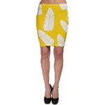 Yellow Banana Leaves Bodycon Skirt