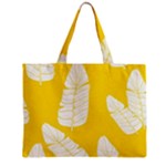 Yellow Banana Leaves Zipper Mini Tote Bag