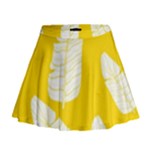 Yellow Banana Leaves Mini Flare Skirt