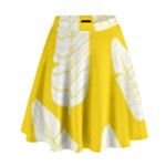 Yellow Banana Leaves High Waist Skirt