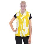 Yellow Banana Leaves Women s Button Up Vest
