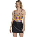 Wavey shapes pattern                                                      Flowy Camisole Tie Up Top