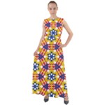 Wavey shapes pattern                                                                Chiffon Mesh Maxi Dress