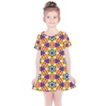 Wavey shapes pattern                                                             Kids  Simple Cotton Dress