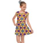 Wavey shapes pattern                                                             Kids Cap Sleeve Dress