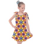 Wavey shapes pattern                                                          Kids  Tie Up Tunic Dress