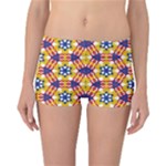 Wavey shapes pattern                                                                  Reversible Boyleg Bikini Bottoms