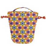 Wavey shapes pattern                                                              Drawstring Bucket Bag