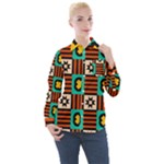 Shapes in shapes                                                              Women s Long Sleeve Pocket Shirt