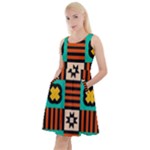 Shapes in shapes                                                                  Knee Length Skater Dress With Pockets