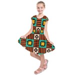 Shapes in shapes                                                                   Kids  Short Sleeve Dress