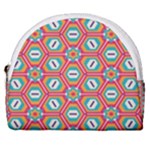 Hexagons and stars pattern                                                                Horseshoe Style Canvas Pouch