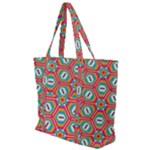 Hexagons and stars pattern                                                            Zip Up Canvas Bag