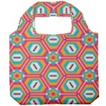 Hexagons and stars pattern                                                       Foldable Grocery Recycle Bag