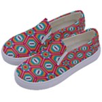 Hexagons and stars pattern                                                               Kids  Canvas Slip Ons