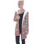 Hexagons and stars pattern                                                               Longline Hooded Cardigan