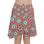 Hexagons and stars pattern                                                                   Chiffon Wrap Front Skirt