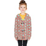 Hexagons and stars pattern                                                                Kids  Double Breasted Button Coat