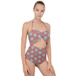 Hexagons and stars pattern                                                               Scallop Top Cut Out Swimsuit