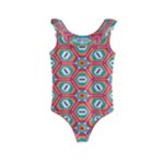 Hexagons and stars pattern                                                               Kids  Frill Swimsuit