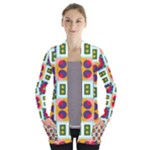 Shapes in shapes 2                                                                Women s Open Front Pockets Cardigan