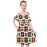 Shapes in shapes 2                                                             Kids  Cut Out Shoulders Chiffon Dress