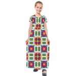 Shapes in shapes 2                                                               Kids  Short Sleeve Maxi Dress