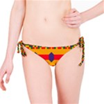 Red flowers and colorful squares                                                                  Bikini Bottom