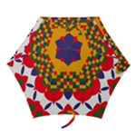 Red flowers and colorful squares                                                                  Umbrella