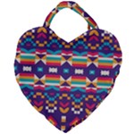 Pastel shapes rows on a purple background                                                                   Giant Heart Shaped Tote