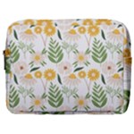 Flowers on a white background pattern                                                                    Make Up Pouch (Large)