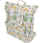 Flowers on a white background pattern                                                                    Buckle Up Backpack