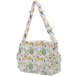 Flowers on a white background pattern                                                                 Buckle Multifunction Bag