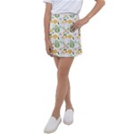 Flowers on a white background pattern                                                                       Kids  Tennis Skirt