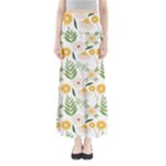 Flowers on a white background pattern                                                                    Women s Maxi Skirt