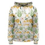 Flowers on a white background pattern                                                                    Women s Pullover Hoodie