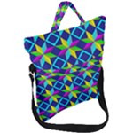 Colorful stars pattern                                                                     Fold Over Handle Tote Bag