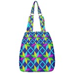 Colorful stars pattern                                                                     Center Zip Backpack