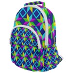 Colorful stars pattern                                                                  Rounded Multi Pocket Backpack