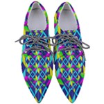 Colorful stars pattern                                                                  Women s Pointed Oxford Shoes
